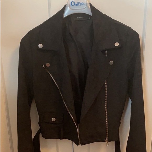 Talula Vegan Suede Moto Jacket - Picture 1 of 3